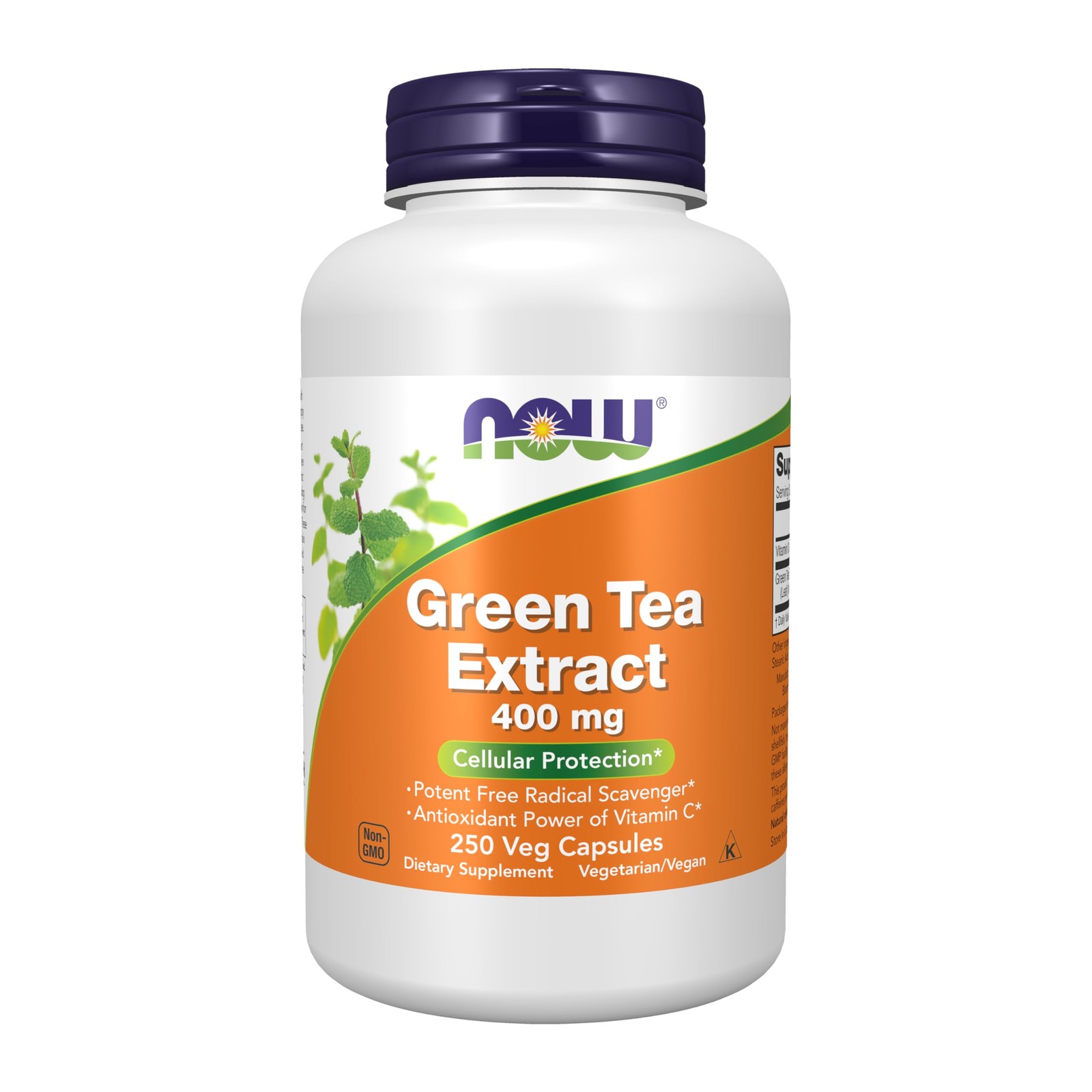 Green Tea Extract 400mg Vitamin C 250 Veg Capsules NOW Foods Supplements Dietary