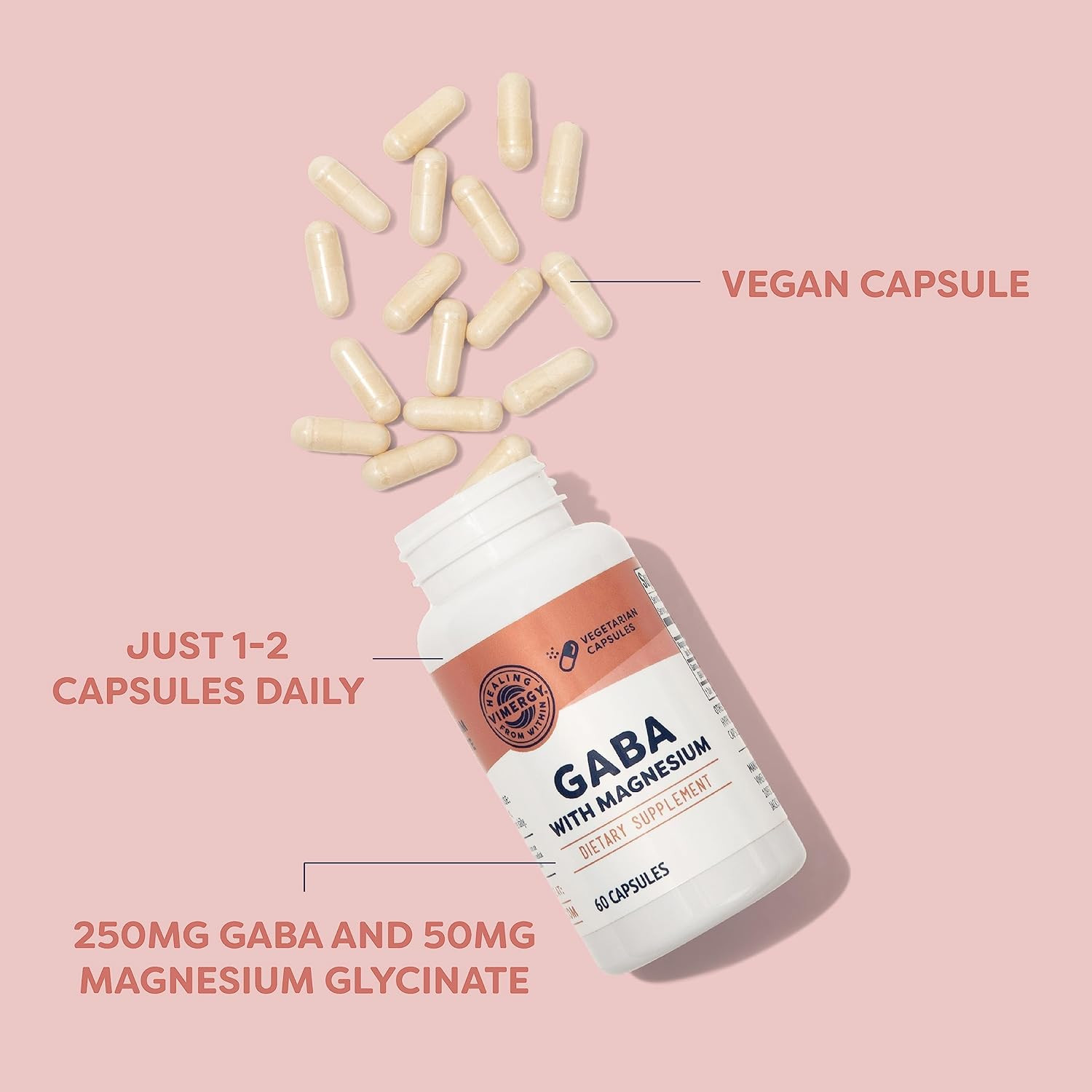 VIMERGY GABA with Magnesium – Supports Nervous System Function – Promotes Relaxa