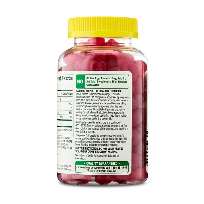 Spring Valley Non GMO Melatonin Gummies Strawberry 5 mg Sleep Support 120 Count