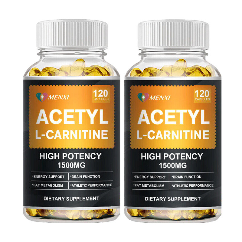 Acetyl L-Carnitine Capsules 1500mg High Potency Brain Energy Support 120 Pills