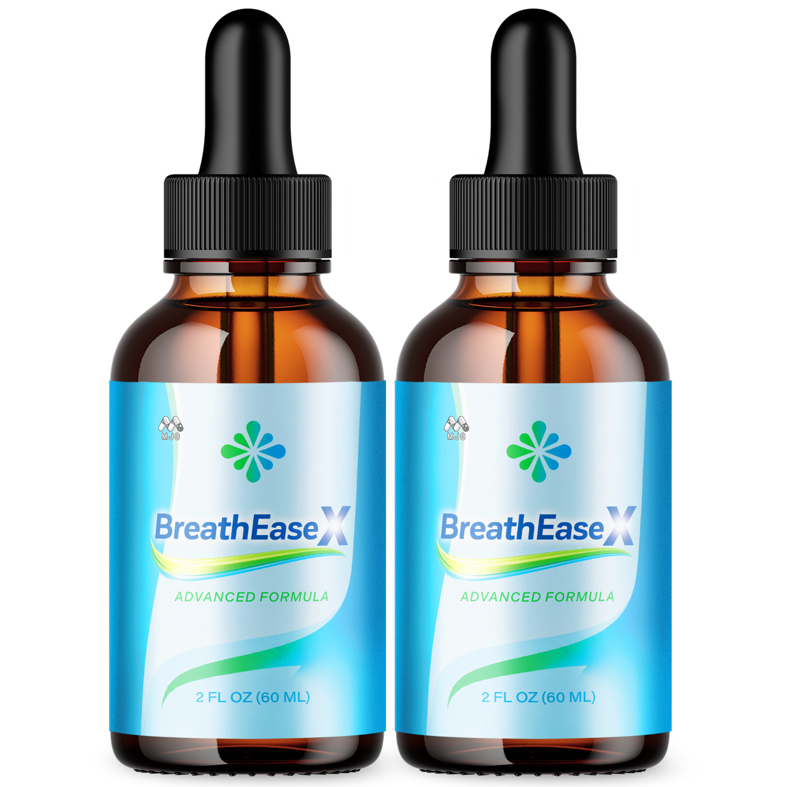 (2 Pack) BreathEaseX Respiratory Blend Drops Advanced Supplement 60 Servings
