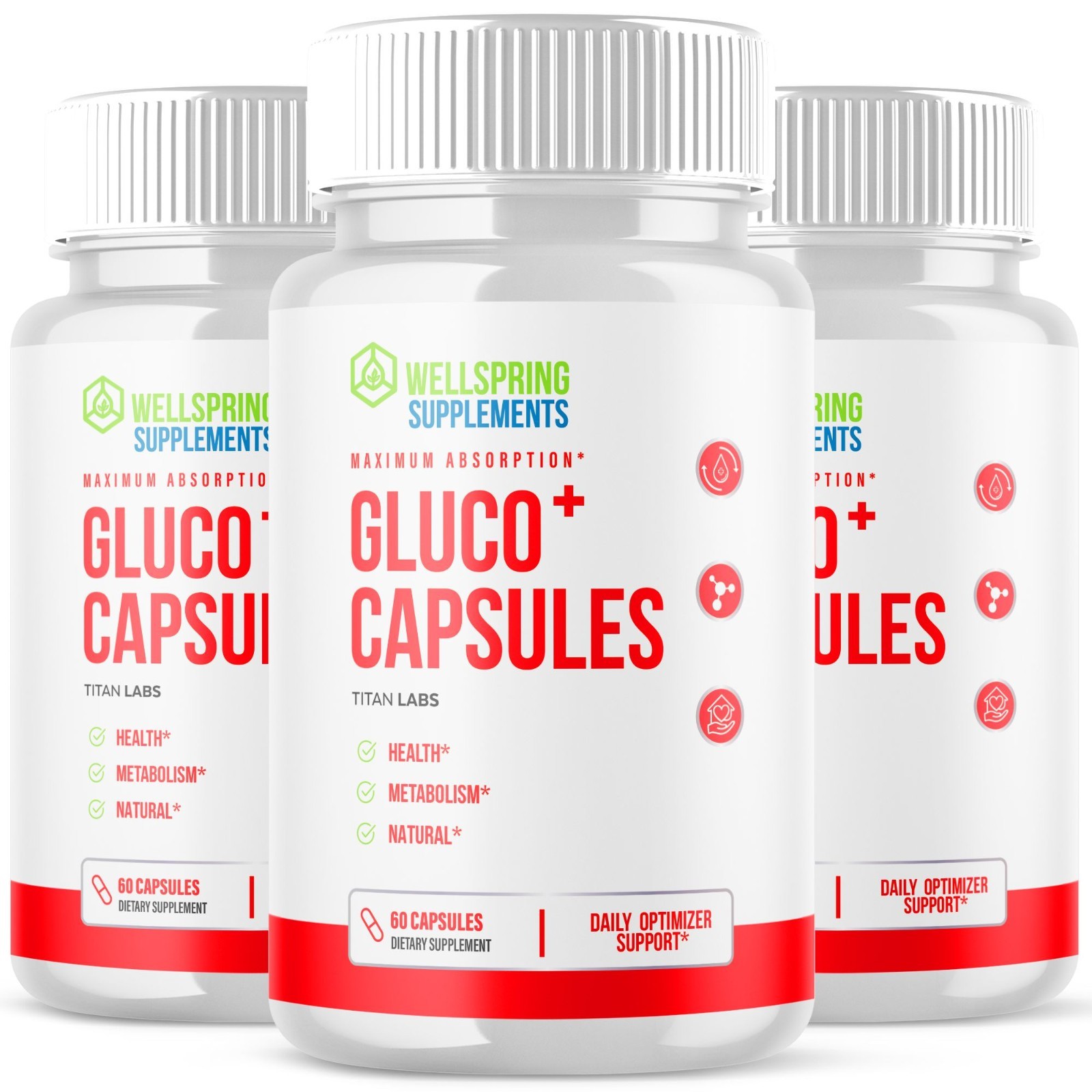 (3 Pack) Gluco+ Advanced Blood Health Support Supplement Gluco Plus 180 Capsules