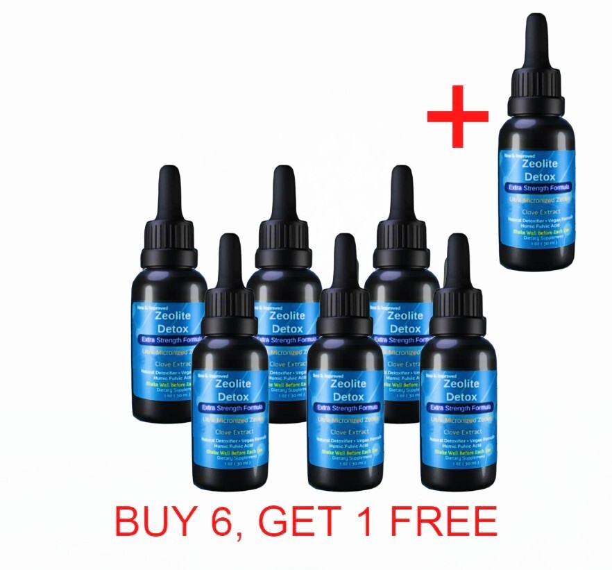 Zeolite Liquid, Buy 6 +1 FREE, HEAVY METAL Detox Liquified, Extra Strength 2028