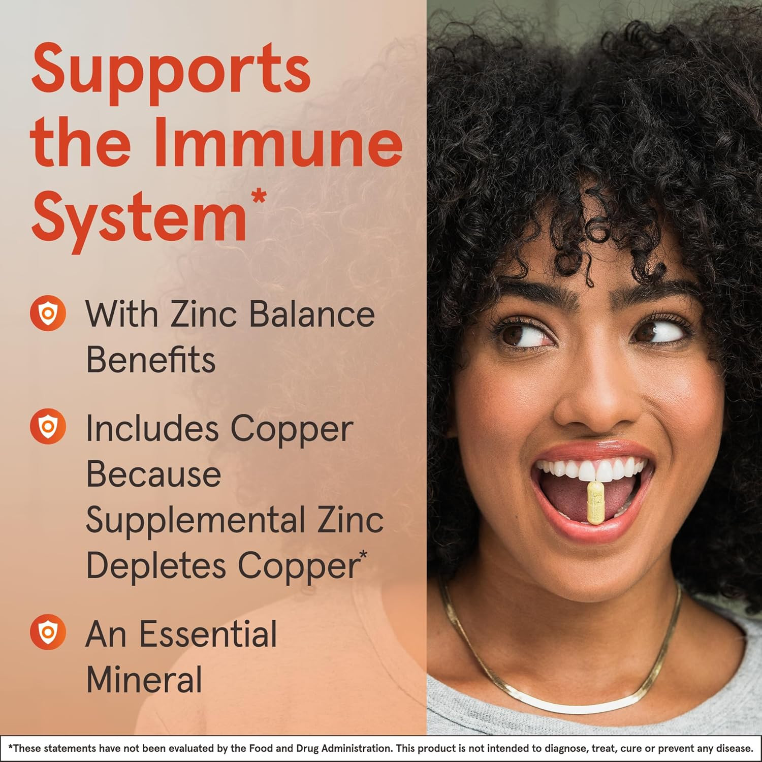 Zinc Balance 15 Mg – 100 Servings (Veggie Caps) – Includes Coppe