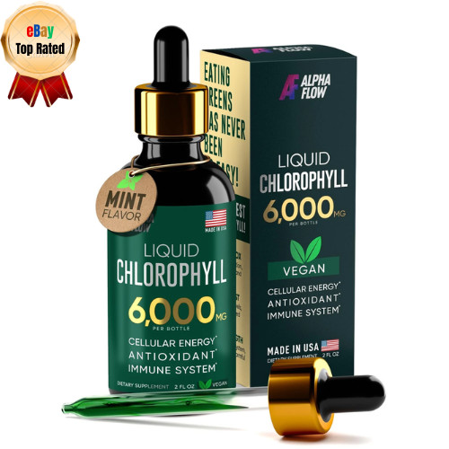 Chlorophyll Liquid Drops Alpha Flow 2 Fl Oz Natural Supplement New