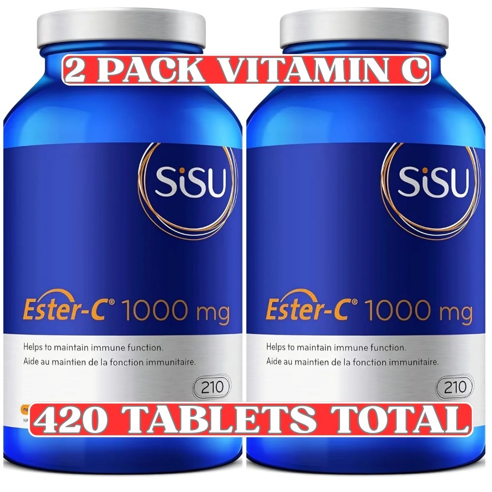 Sisu Ester-C 1000mg 210 Tablets 2-Pack 420 Tabs Immune Support Vitamin C