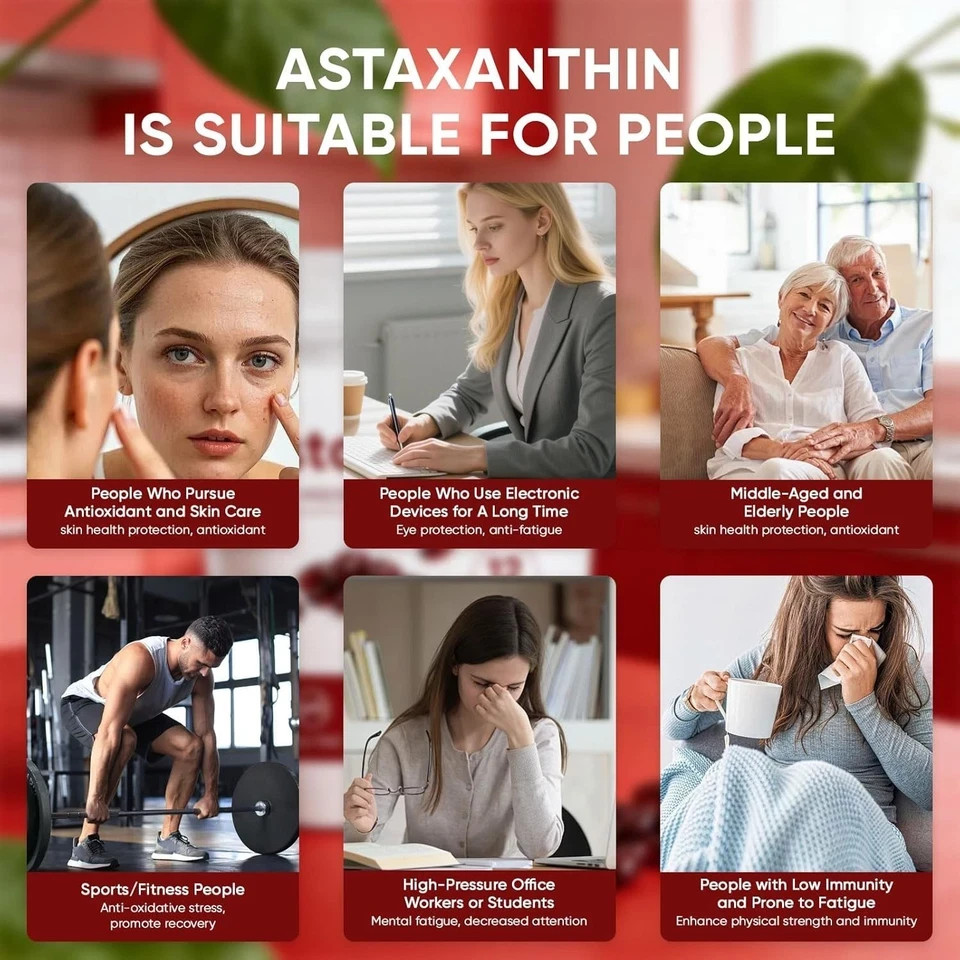 Rovina Astaxanthin, Baleno Astaxanthin 12Mg Antioxidant Supplement for Daily Wel