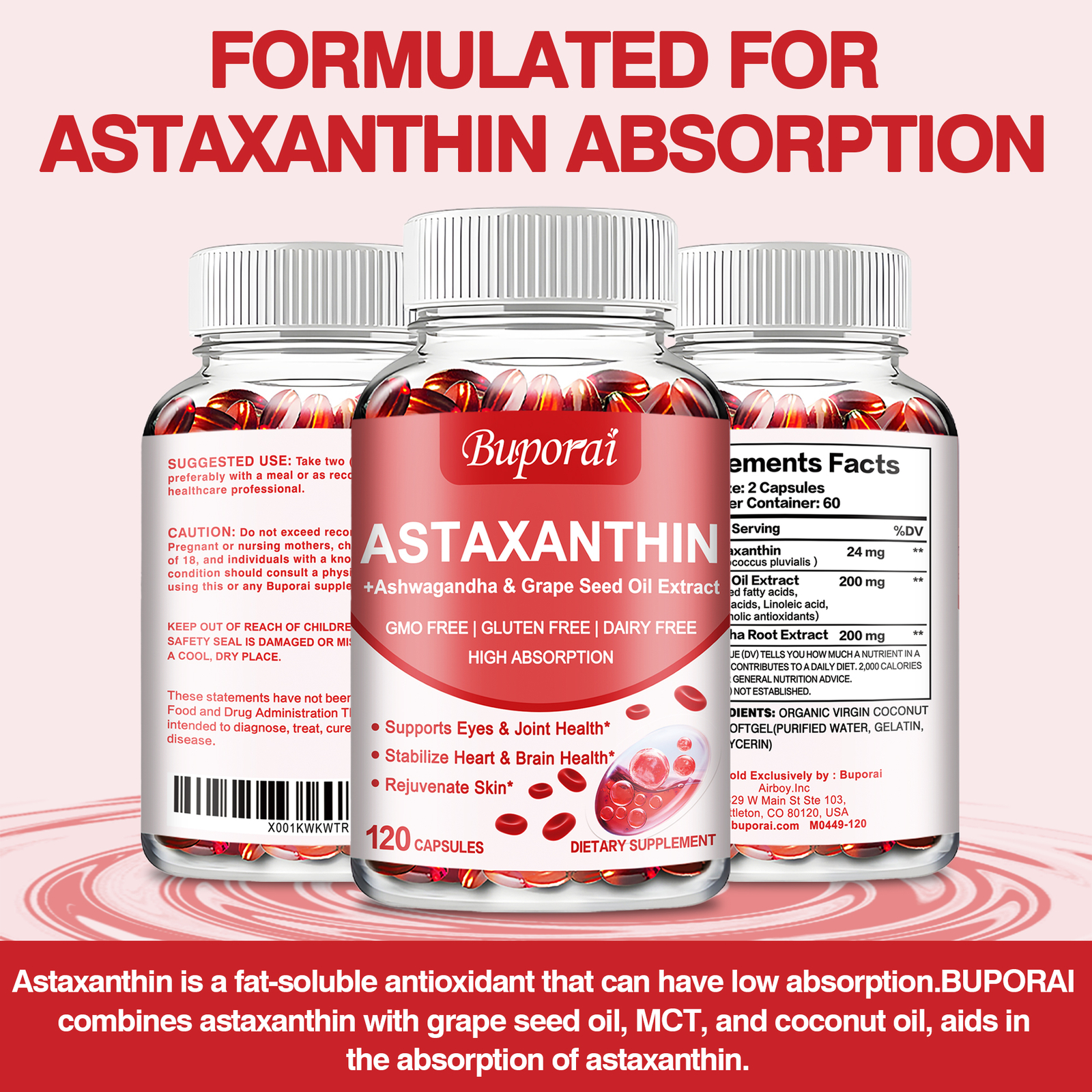 Astaxanthin 24mg – Heart and Cardiovascular Health, Support Antioxidant Activity