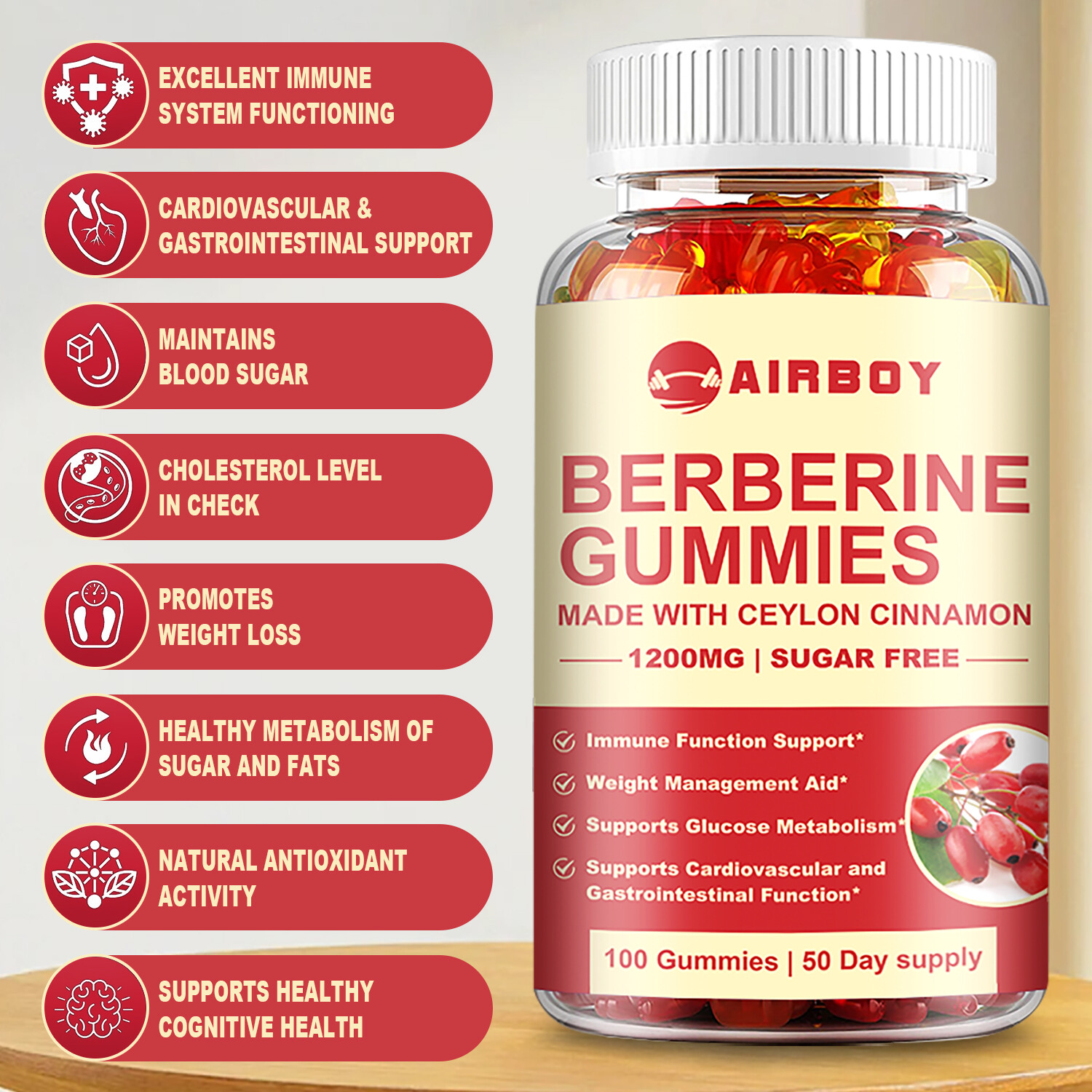 Berberine – Ceylon Cinnamon, Cardiovascular Health, Cholesterol Support