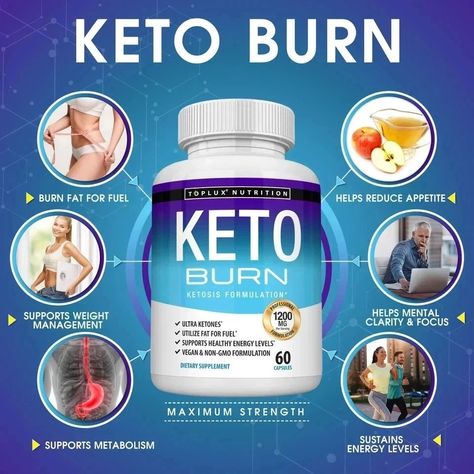 Toplux Keto Burn Pills Ketosis Weight Loss – 1200 Mg Ultra Advanced Natural–