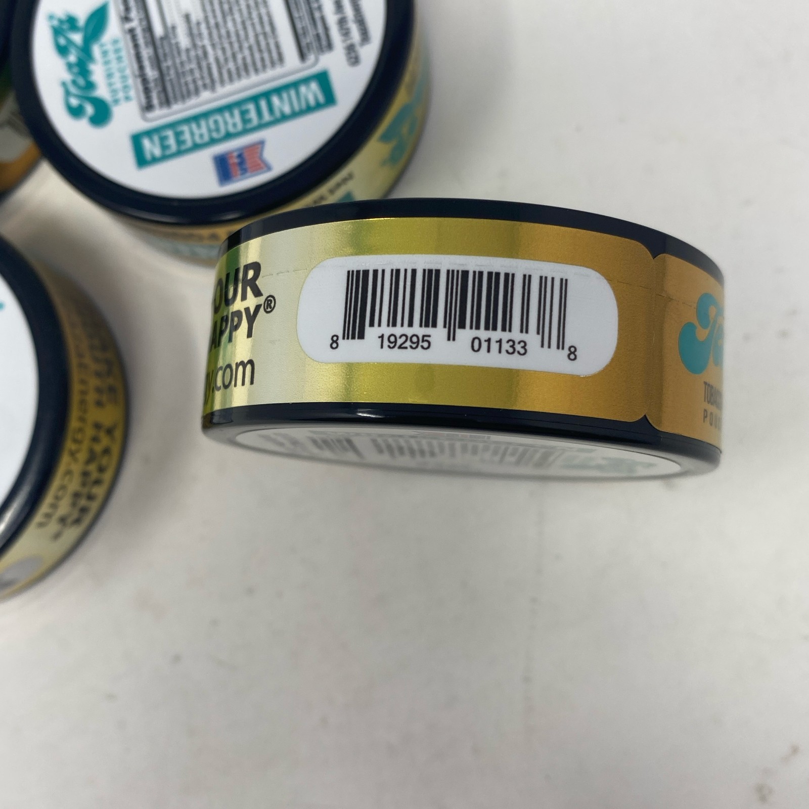 TeaZa Wintergreen Energy Pouches 10ct Cans (4-Pack) Caffeinated