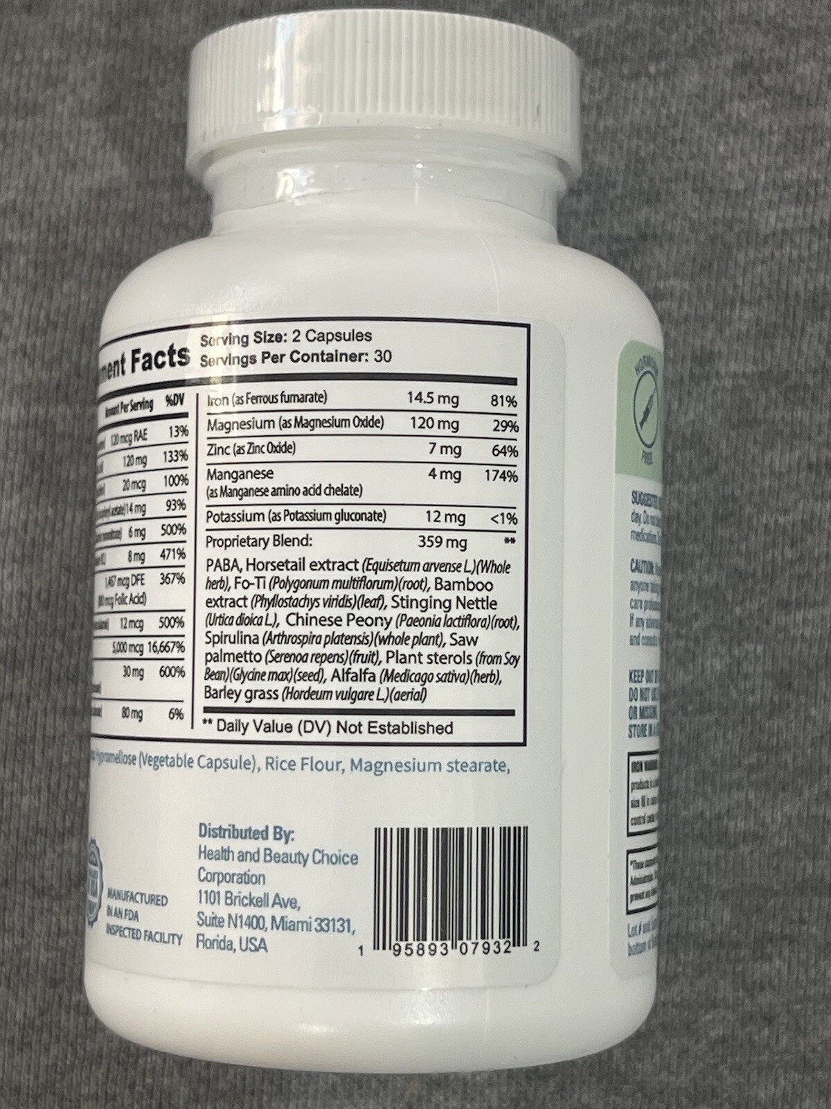 VITAL NUTRITIVE Vital Hair Complex – Hair Growth Vitamins for Men and Women -…