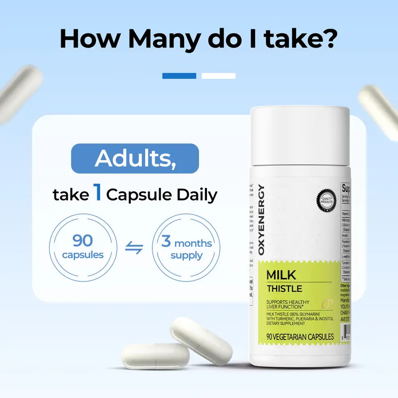 Oxyenergy Milk Thistle Liver Detox & Colon Cleanse –Liver Health Support Formula