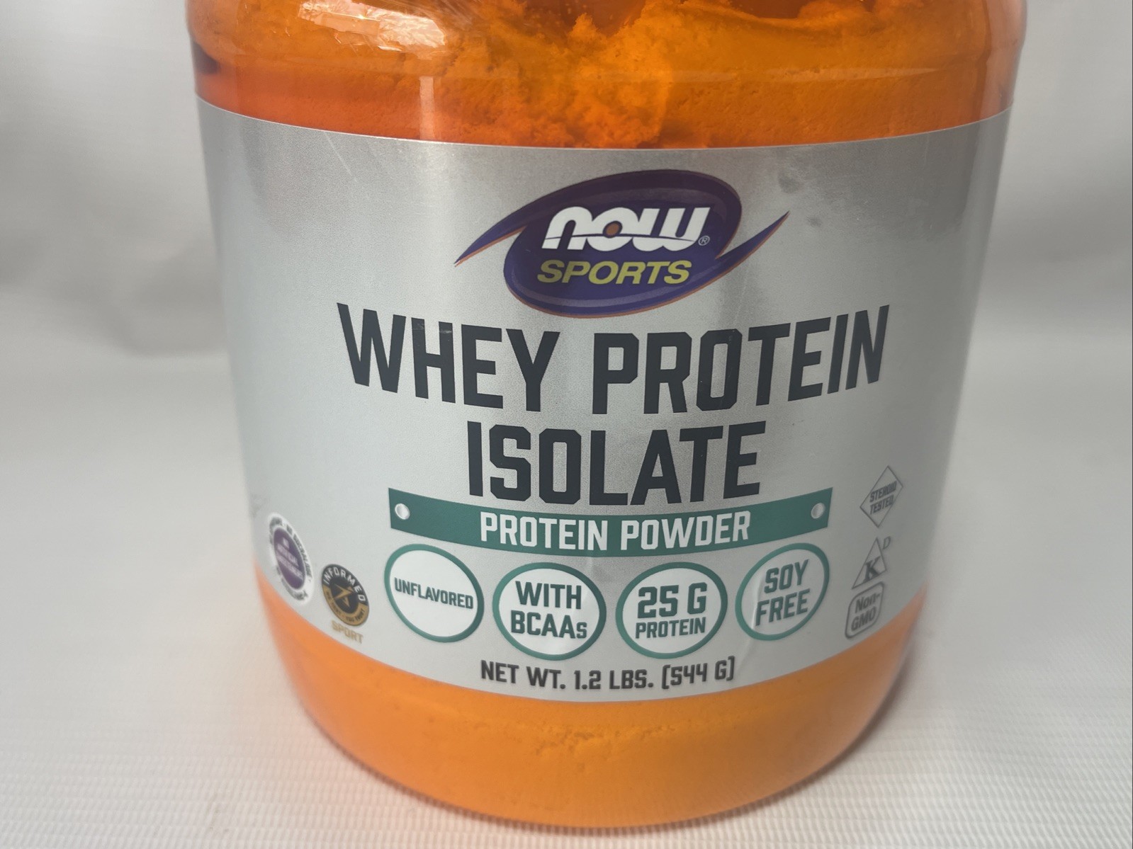 NOW FOODS Whey Protein Isolate Unflavored Protein Powder 1.2 lb. Exp 2028 New