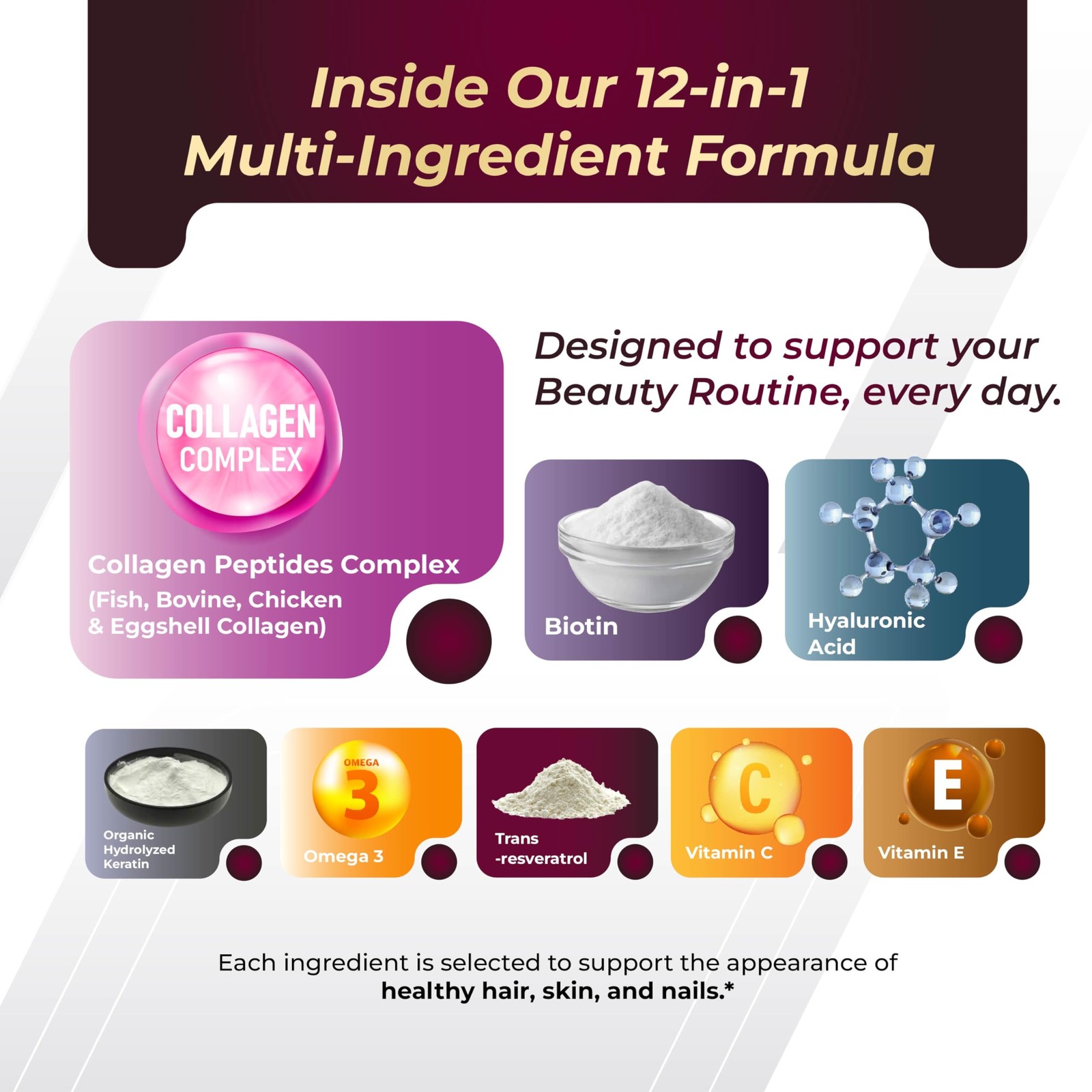 GriMed Organic Collagen 6,419 mg with Hyaluronic Acid, Biotin, Keratin,…
