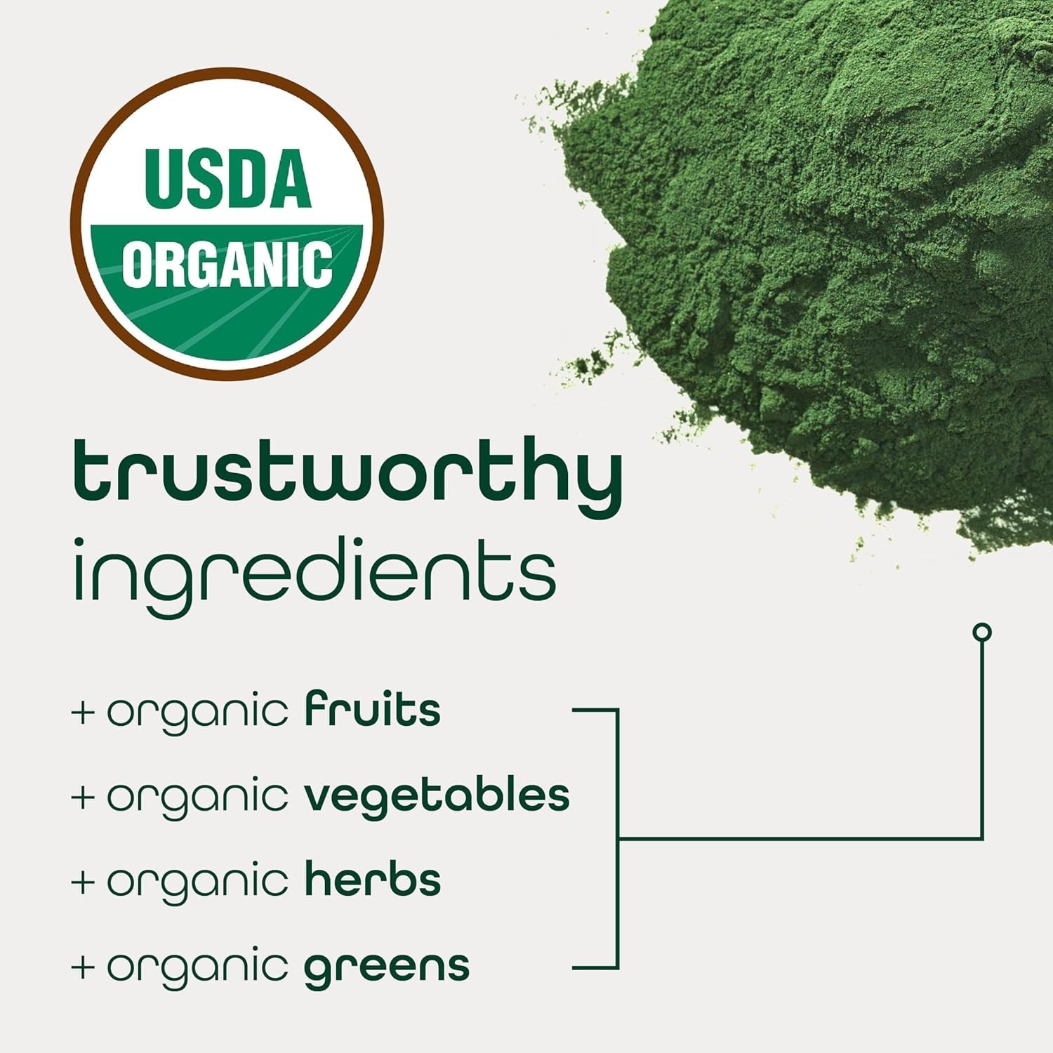 Organic Super Greens Powder – 70+ Superfoods, 0 Sugar, 3g Fiber, Mixed Berry