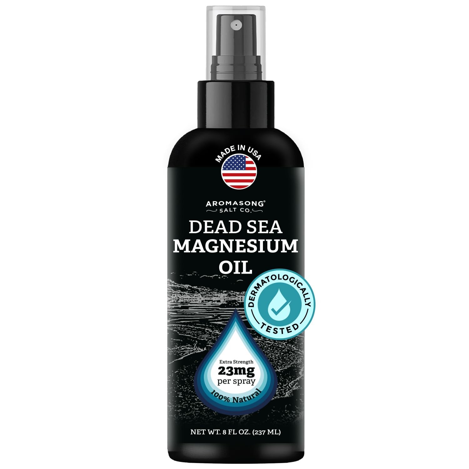 Aromasong Magnesium Spray – Extra Strength (23mg in Each 8 Fl Oz (Pack of 1)