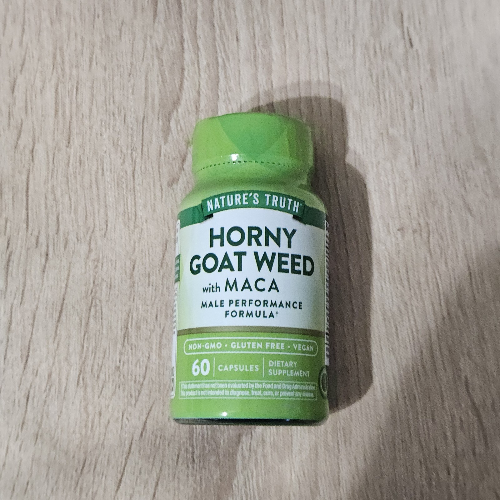Horny Goat Weed with Maca 60 Capsules Root Extract Nature’s Truth Exp 08/2027