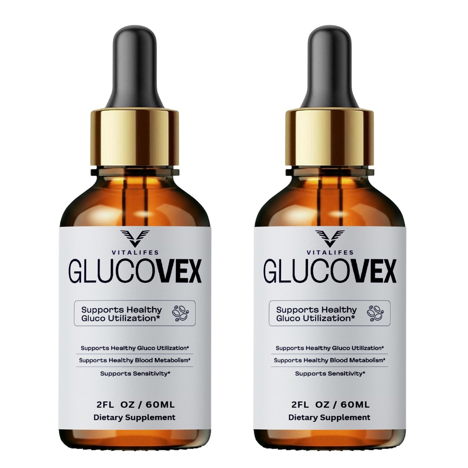 (1 Pack) Glucovex Advanced Blood Support Max Supplement Gluco Vex 60ml Drops