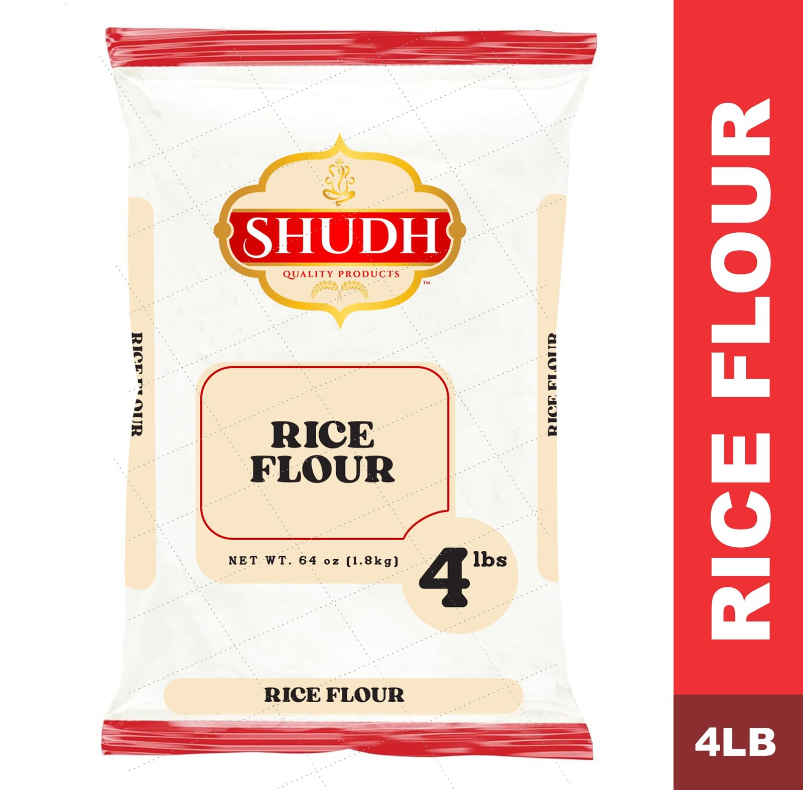 Shudh RICE FLOUR 4 LB ~ All Natural | Vegan | Gluten Friendly | Non-GMO