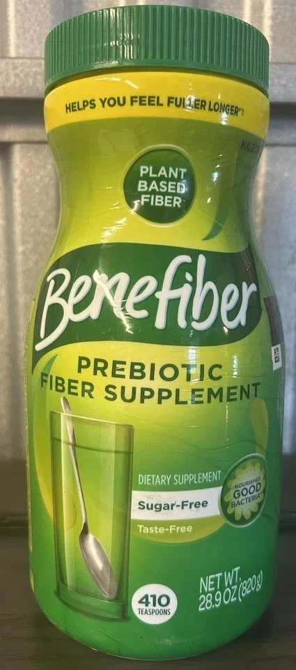 Benefiber Fiber Prebiotic Supplement Powder 410 Teaspoons 28.9 oz 3