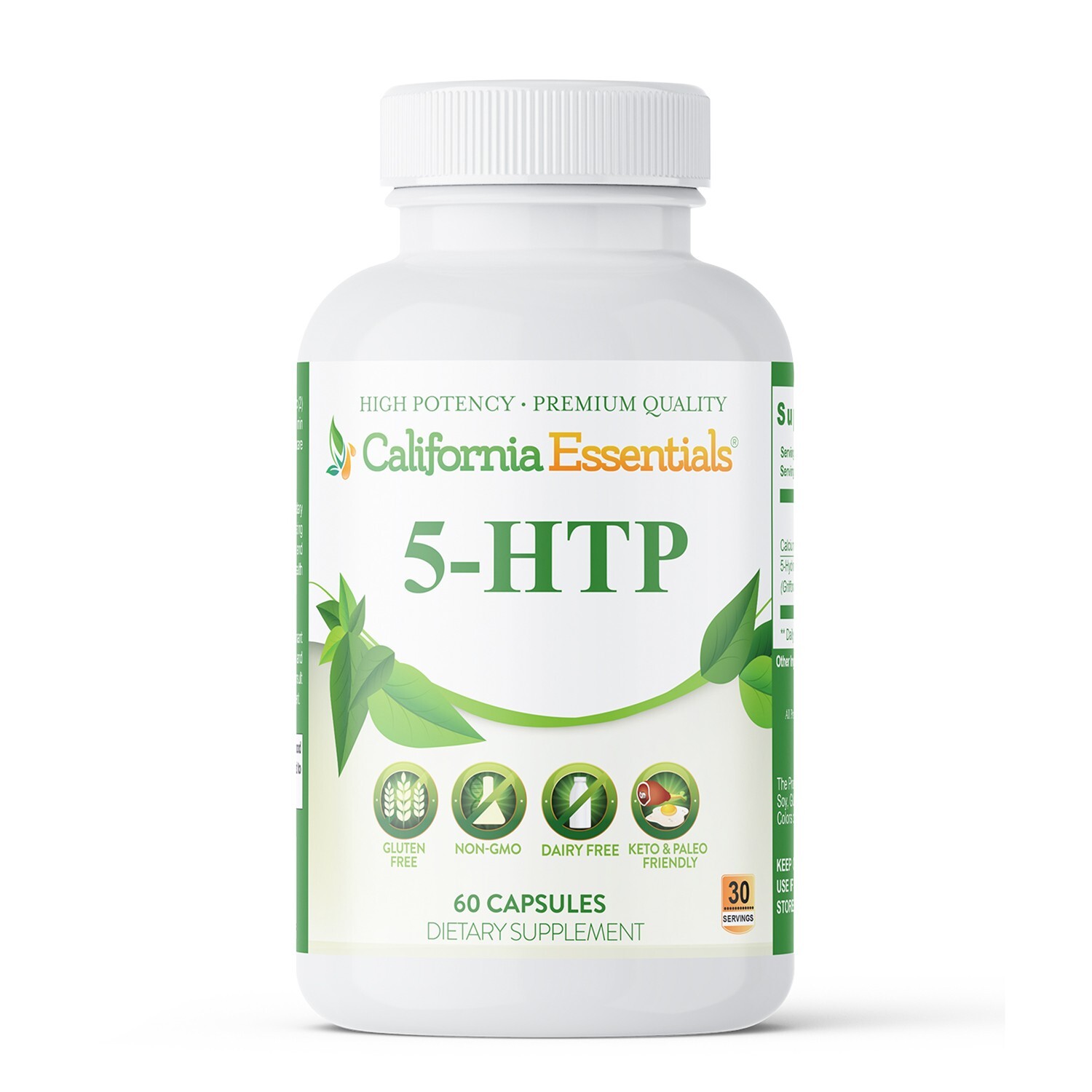 5-HTP Supplement, Serotonin for Sleep and Stress, Supports Weight Loss – 60 Caps