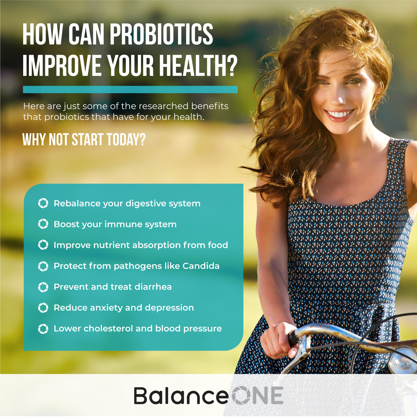 Balance ONE Probiotic, Once Daily, 12 strains, Shelf Stable, 2 Month Supply