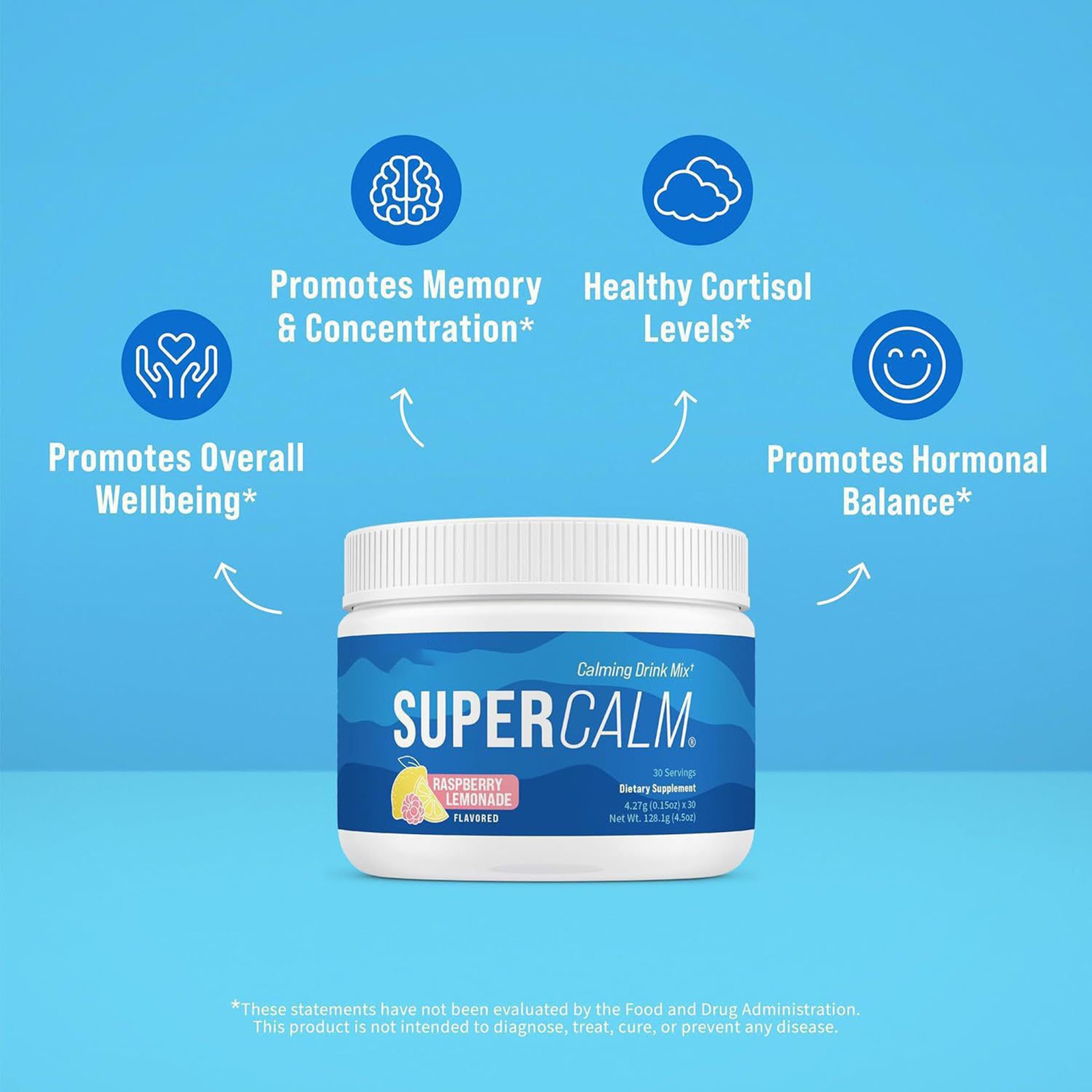 30 Servings Raspberry Lemonade Super Blend Drink Mix, Daily Dietary Supplement