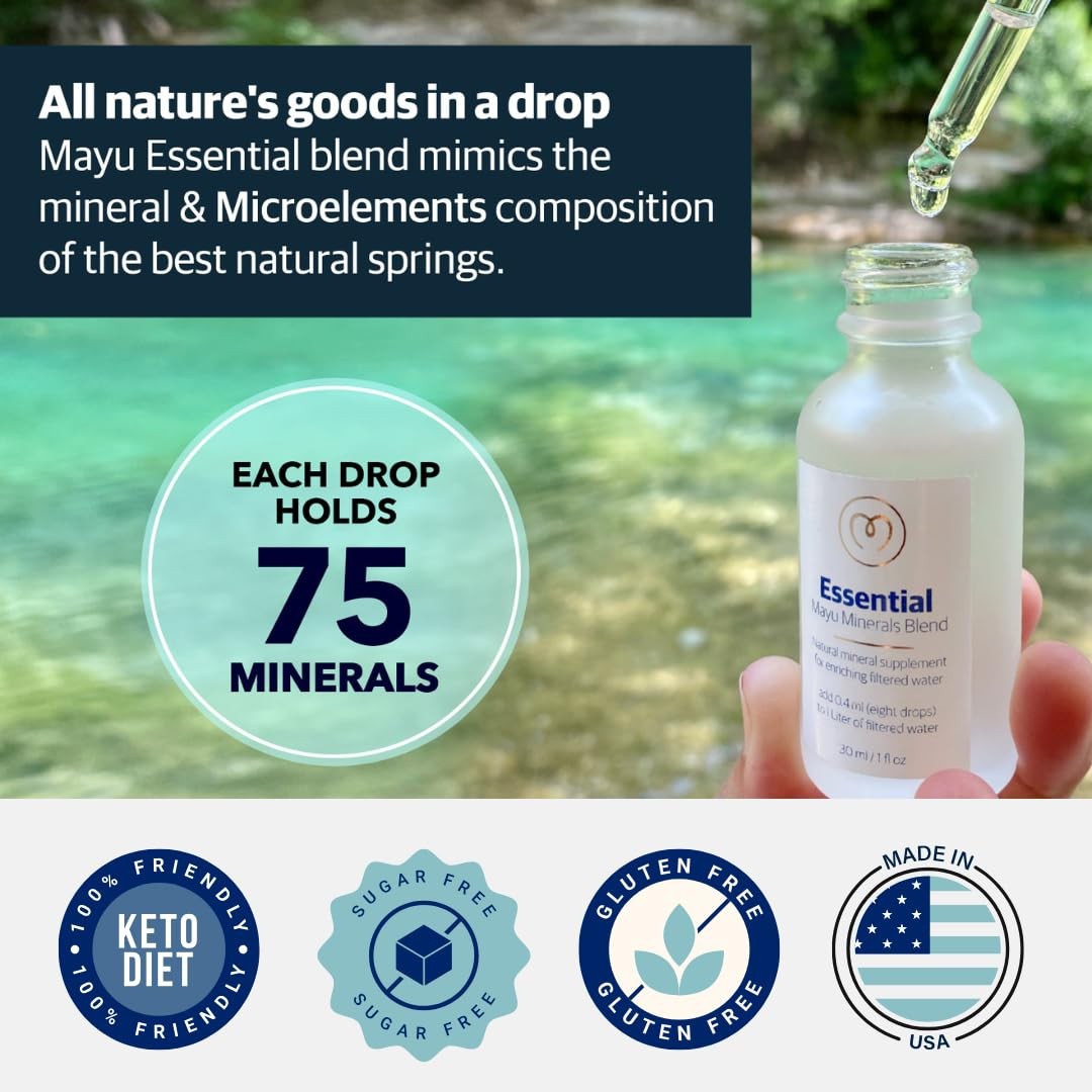 MAYU, Trace Mineral Drops (30 mL), Promotes Hydration, 1 Fl Oz (Pack of 1)
