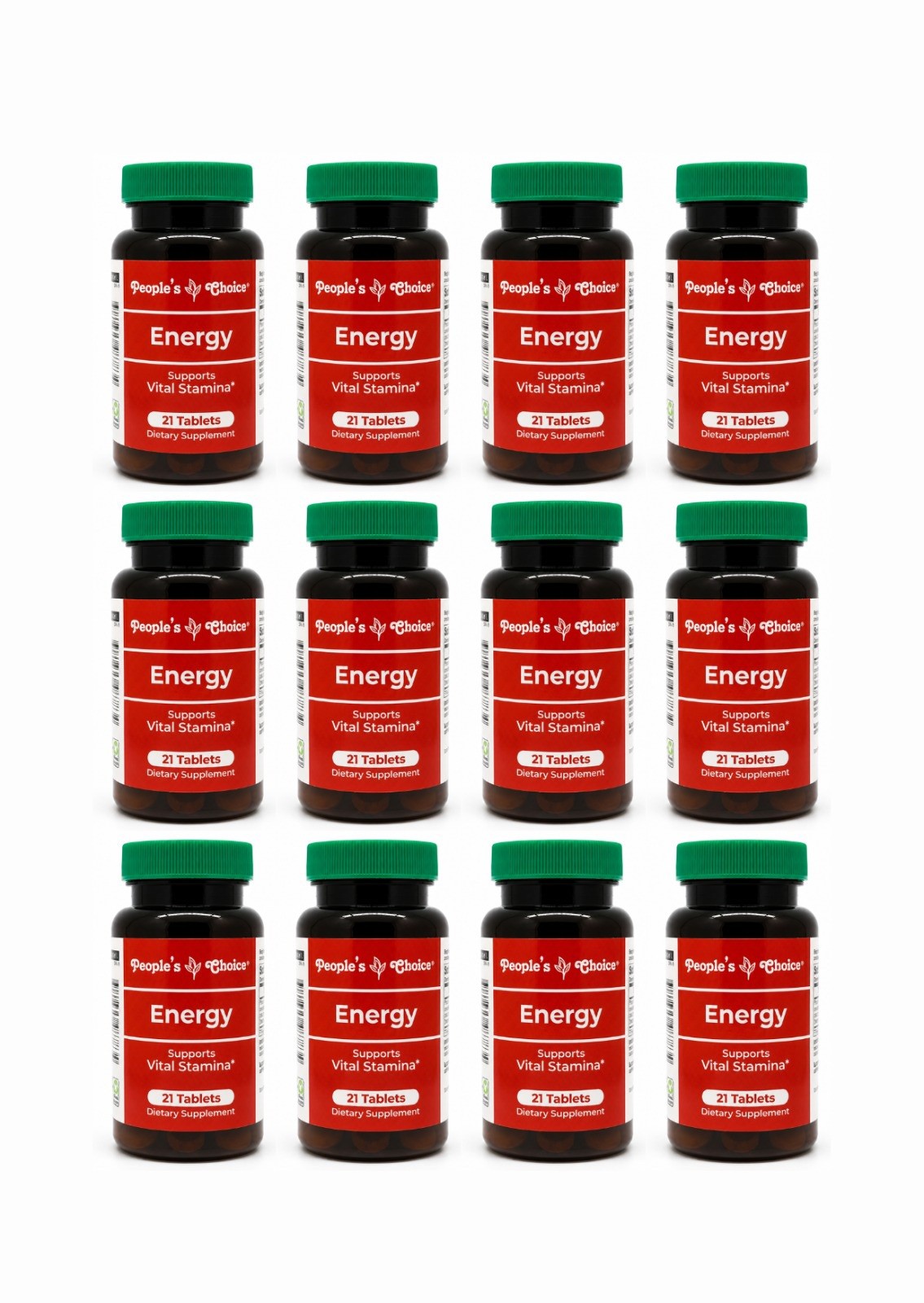 People’s Choice Energy 21 Tablets 12 Bottles Vital Stamina Support Supplement
