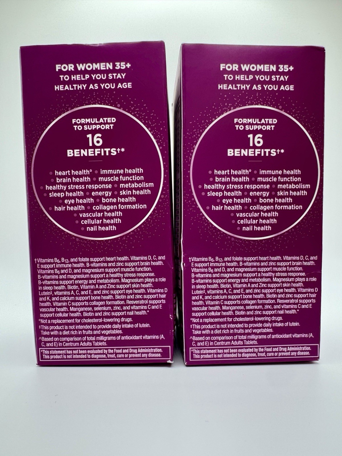 Lot of 2 Centrum Age Defy Womens High Potency Multivitamin Caplets – 60ct Each
