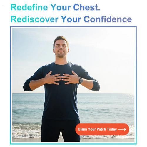 Men Chest Fatburn & Firm Patch Skin Friendly Breathable Elastic Daily Care Pad