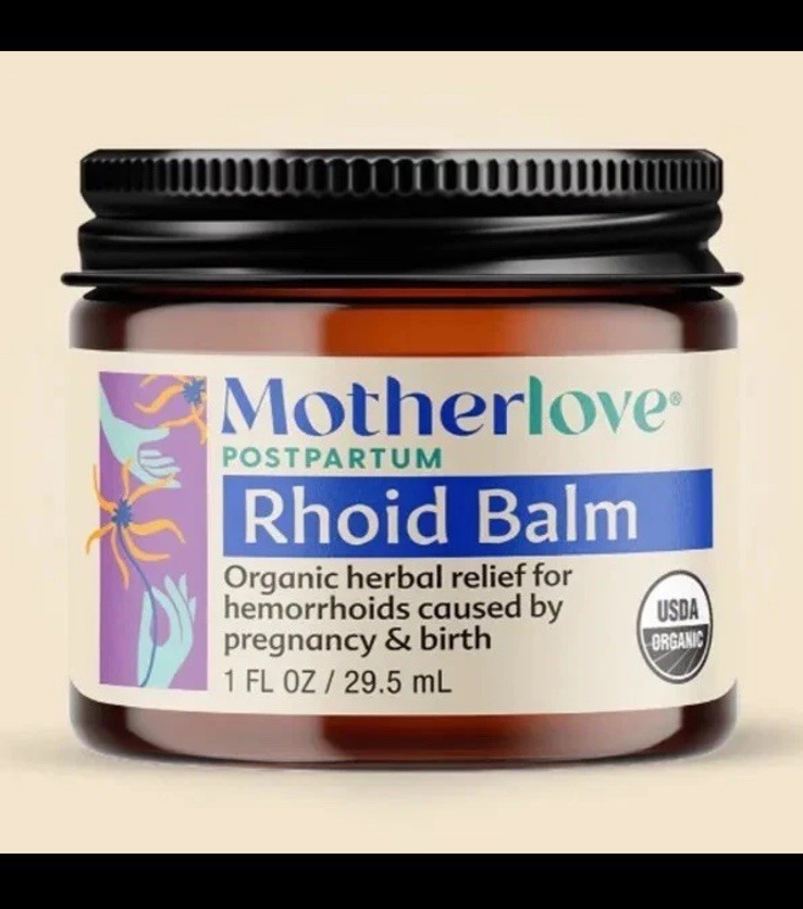 Motherlove: Rhoid Balm 1 FL OZ 29.5 mL Postpartum Organic Herbal Relief Non GMO