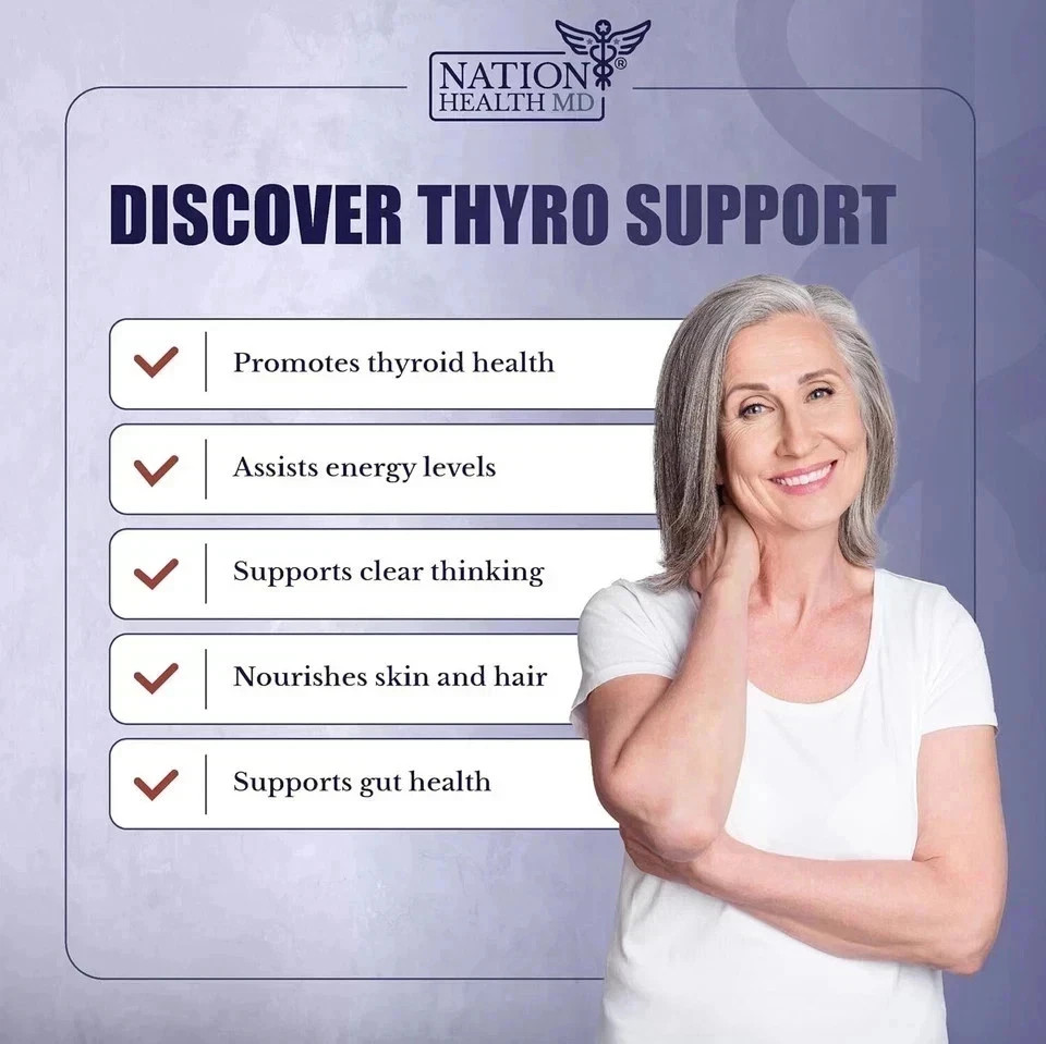 Thyro Support,Thyroid Supplement with Selenium, Bladderwrack & Zinc Pack of 3