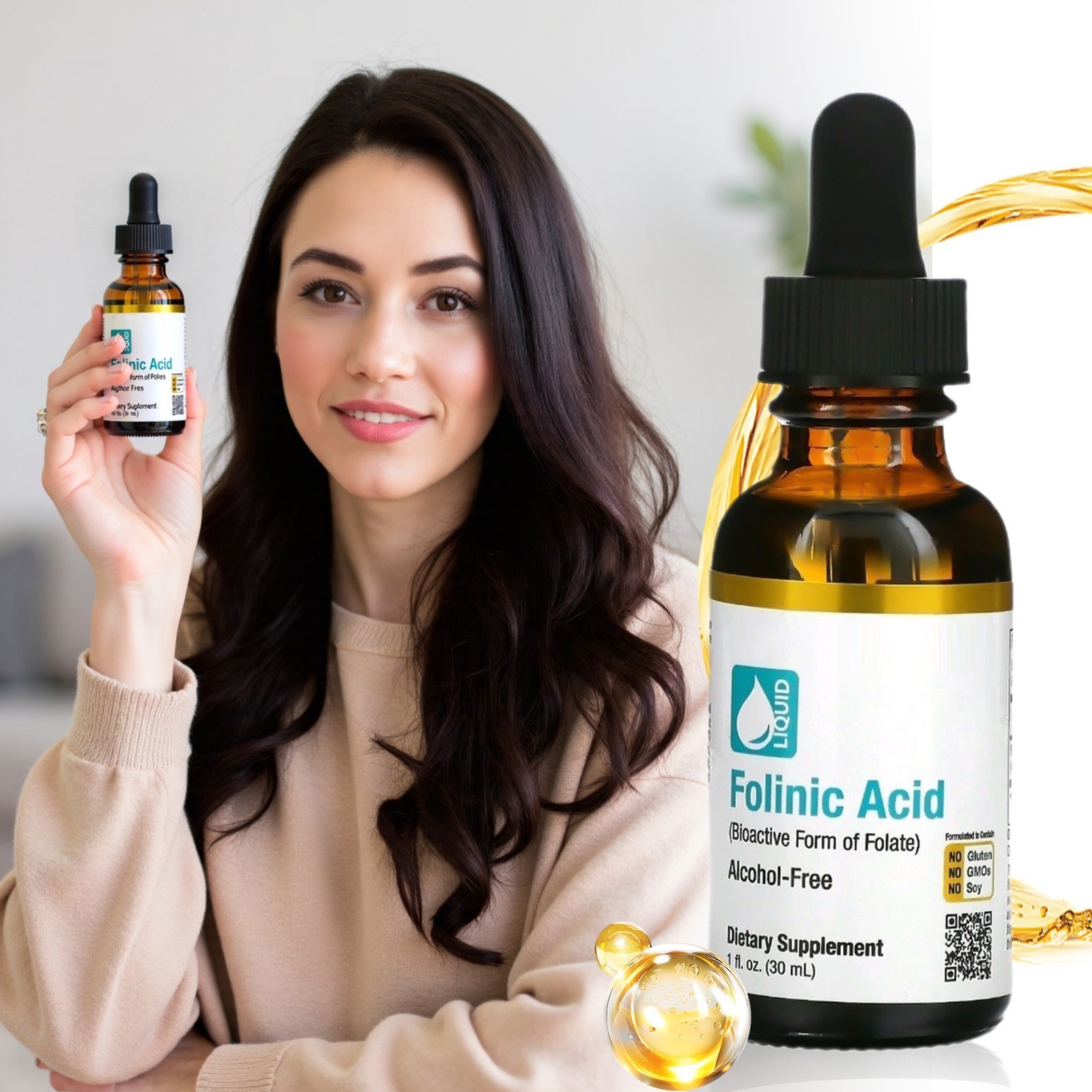 California Gold Nutrition Folinic Acid Leucovorin Alcohol Free 30ml For Cell