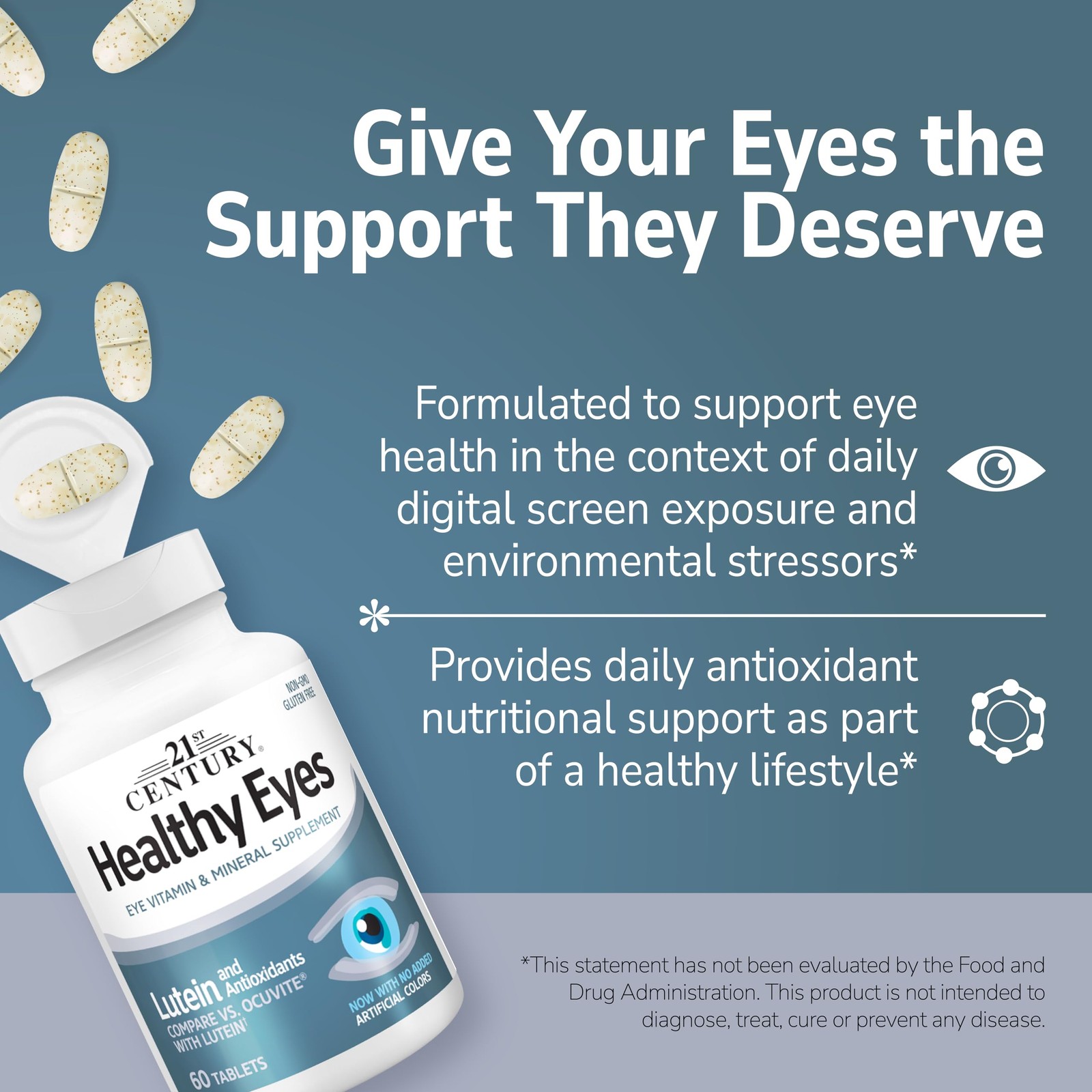 21st Century Healthy Eyes Lutein Eye Vitamin Supplement | 60 Day Supply |…
