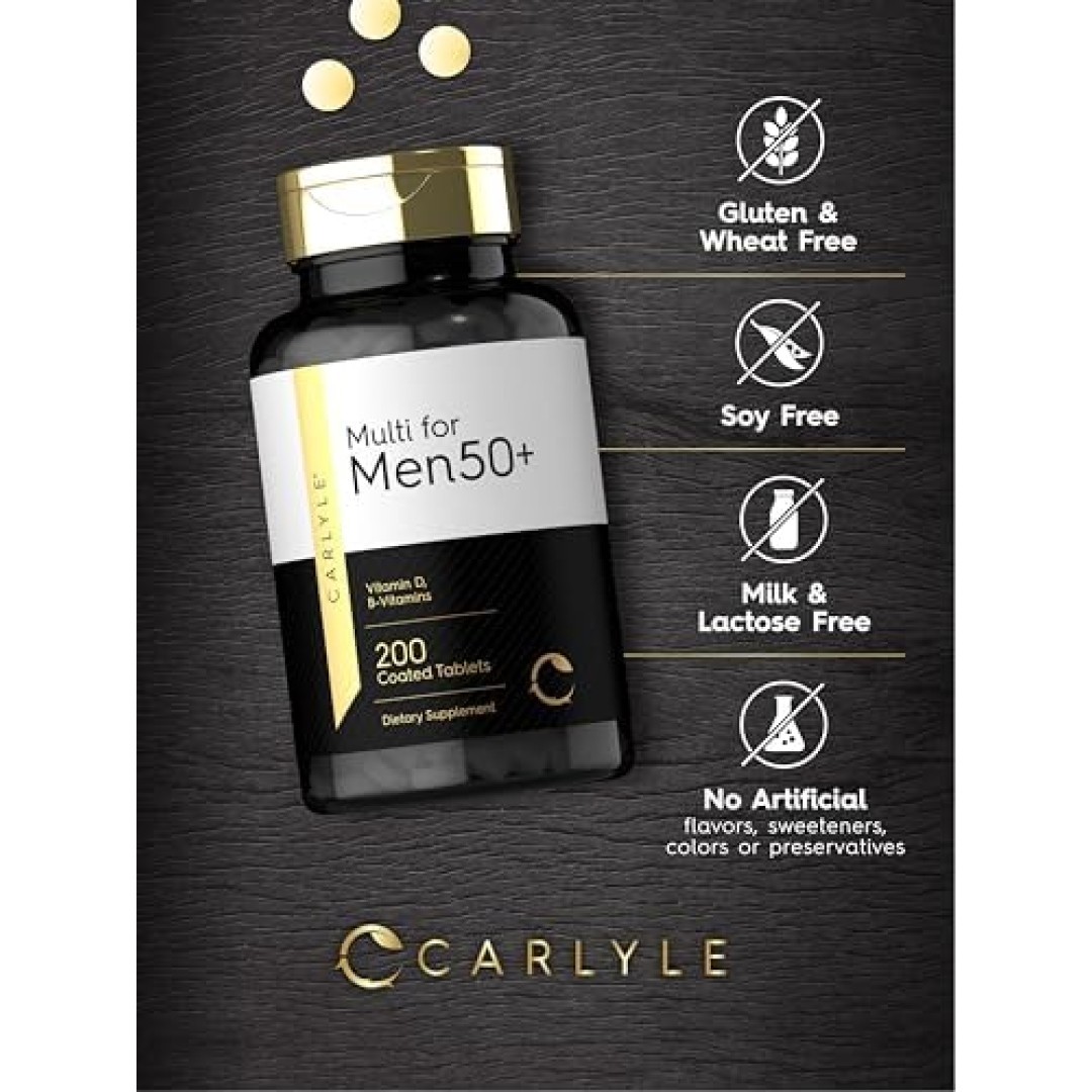 Multivitamin for Men over 50 plus | 200 Count | with B Vitamins, Vitamin D, Magn