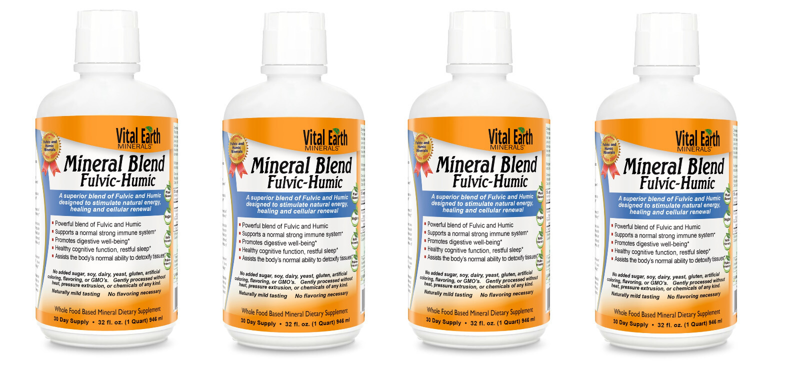 Vital Earth Minerals Fulvic-Humic Mineral Blend – 32 Oz Pack of 4* fast shipping