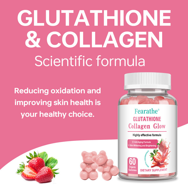 Glutathione Collagen Glow Gummies – Skin Delicate,Reduce Oxidantion 60 gummies