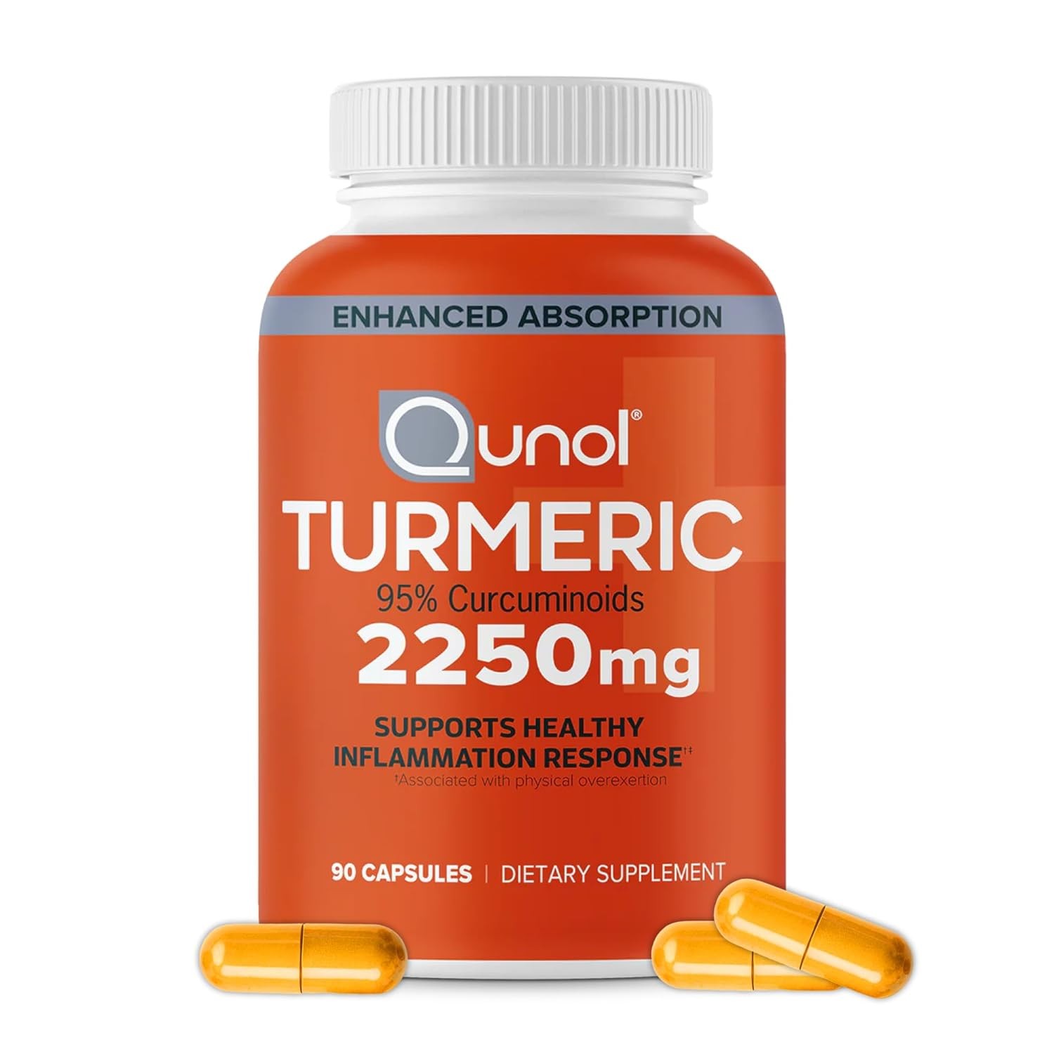 Turmeric Curcumin 2250mg Supplement with Black Pepper Extract for Enhanced