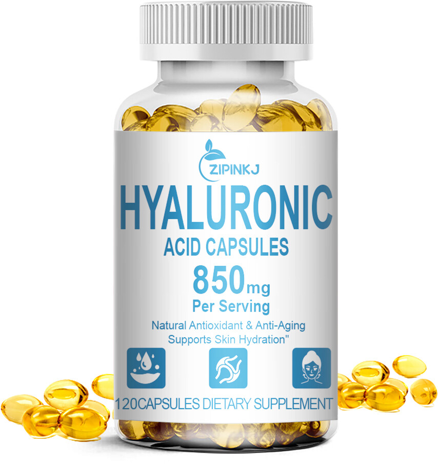 Hyaluronic Acid Capsules | 850 mg | 120 Count | Healthy Skin and Joint Support