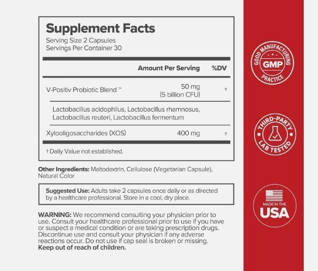 3PACK URO O Positiv Vaginal Probiotics for Women pH Balance W/ Prebiotics