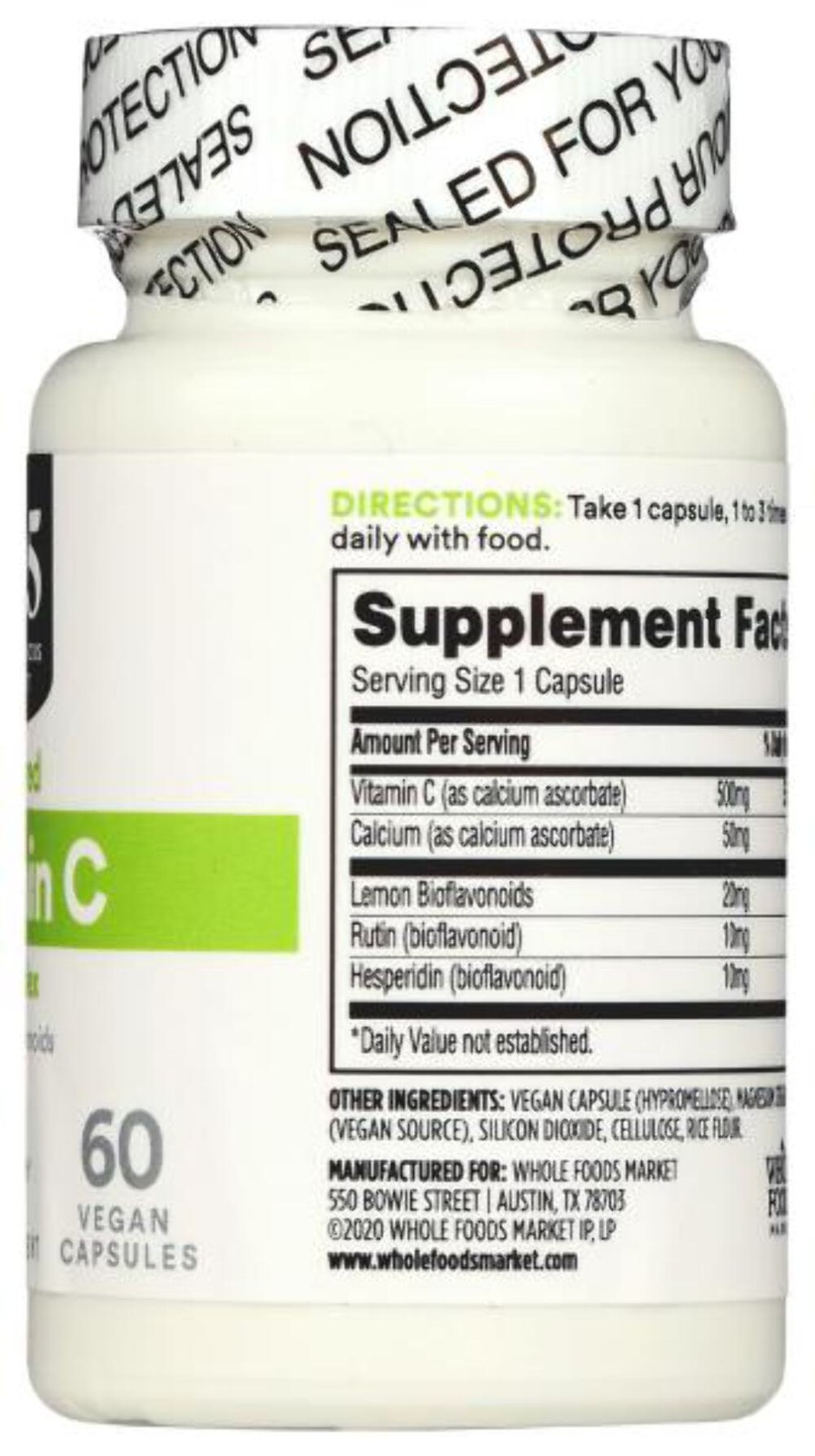 2/27 365 by Whole Foods Market, Buffered Vitamin C Complex, Vegan, 60 Capsules