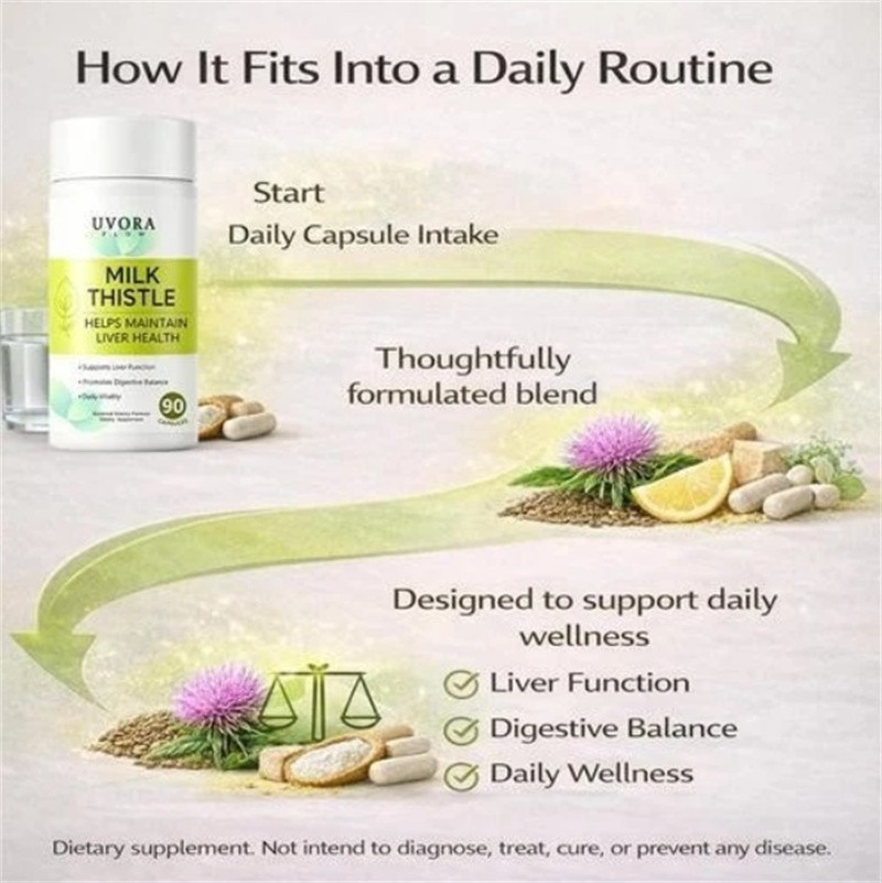 5x Uvora Milk Thistle Detox, Premium Herbal Supplement With Milk Thistle Extrac.