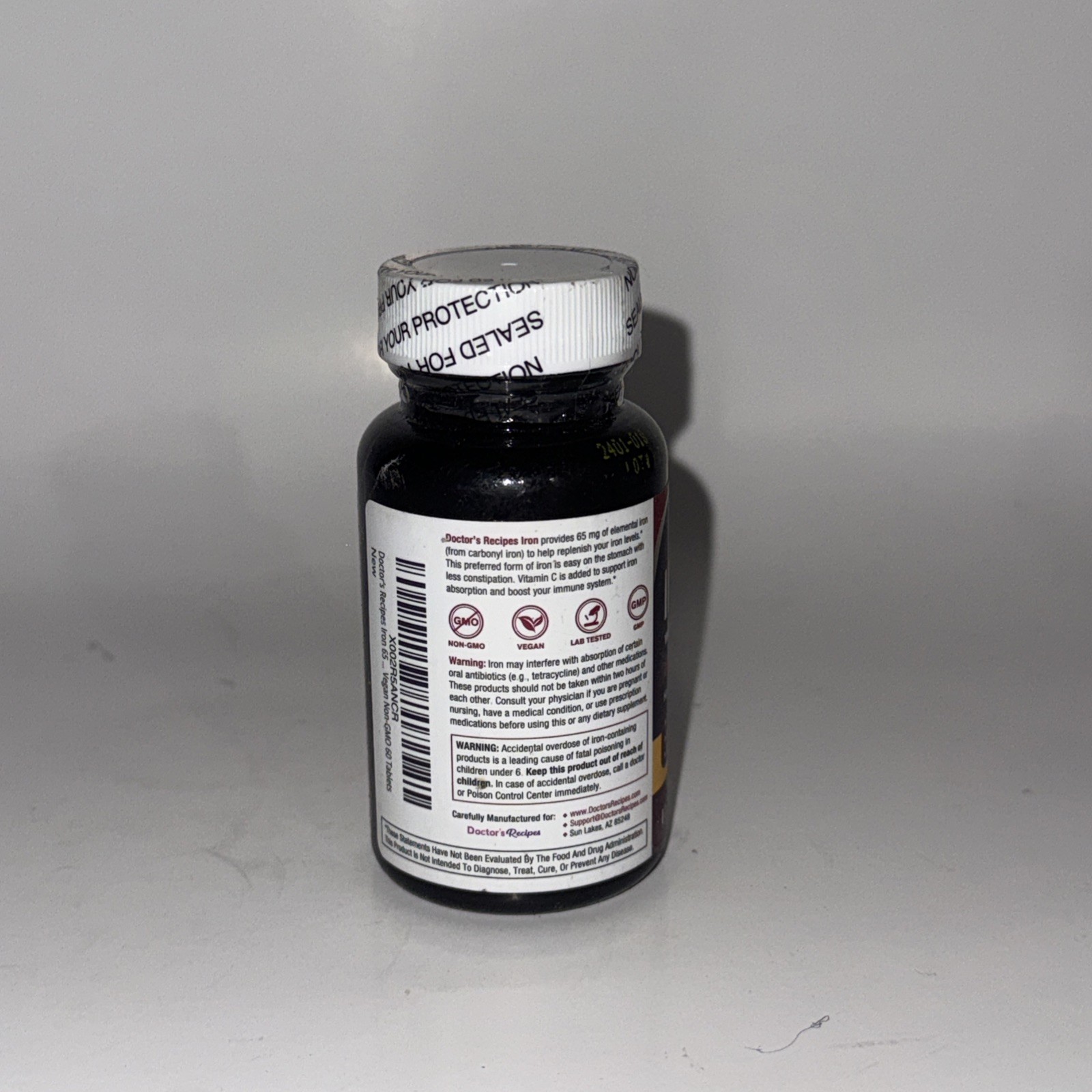 2x Doctor’s Recipes Iron Supplement 65 mg with Vitamin C Exp 04/26