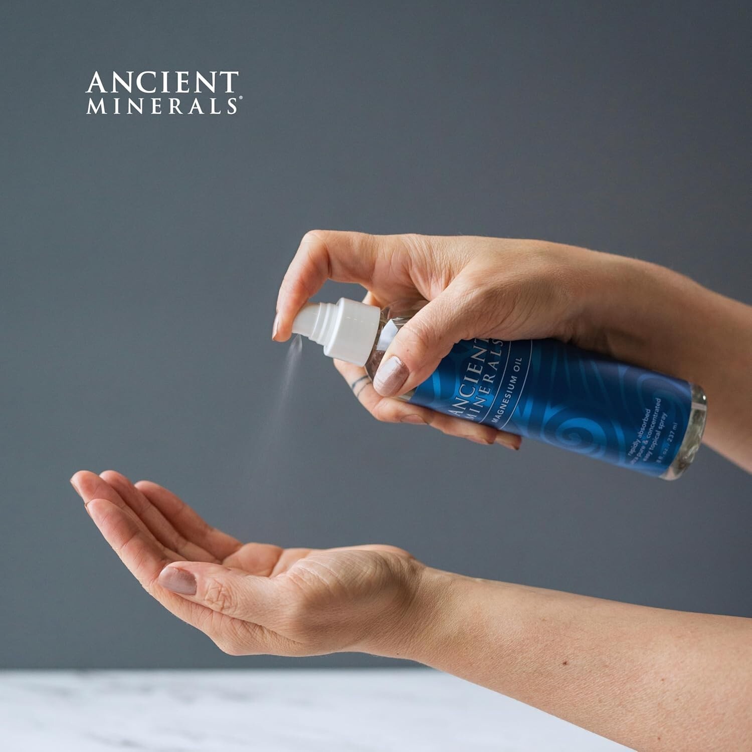Ancient Minerals Magnesium Oil Spray Bottle, High Concentration Topical Genuine