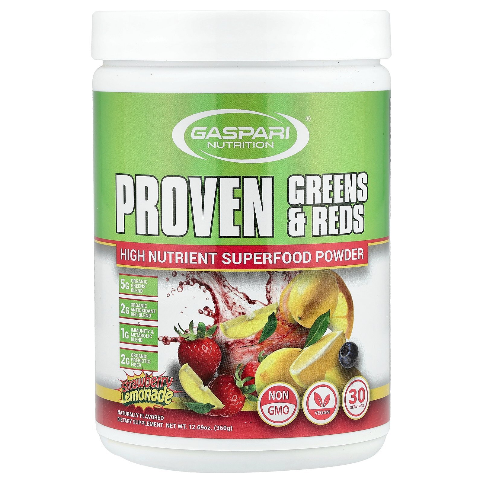 Proven Greens & Reds, Strawberry Lemonade, 12.69 oz (360 g)