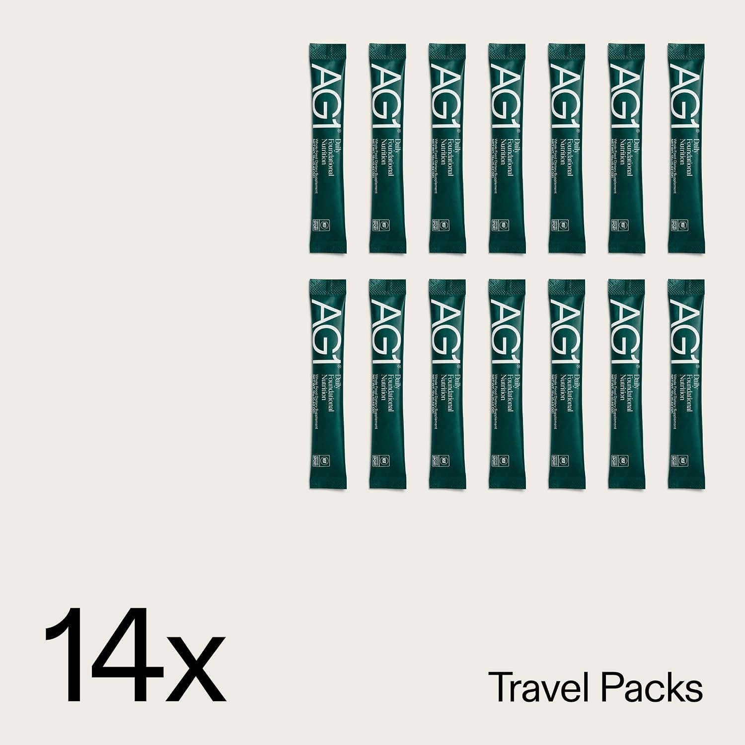 Athletic Greens Superfood and Probiotic, 75 Vitamins, Travel Pack 14ct | Incl…