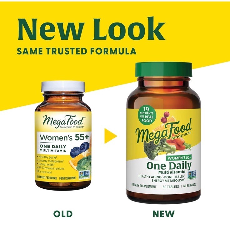 MegaFood Women 55+ One Daily 120 Tabs – Healthy Aging, Energy, Bone.. 10/2027!