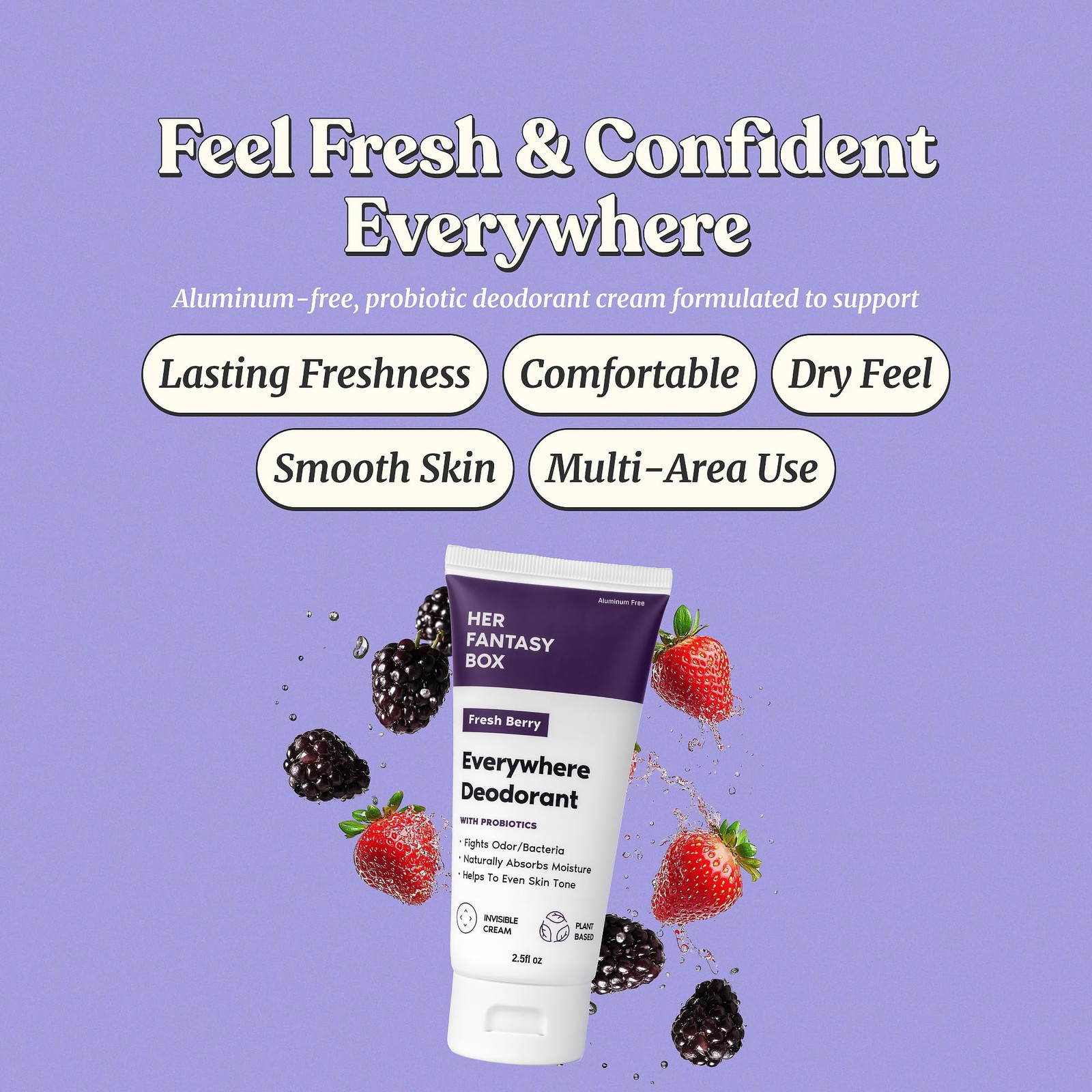 Her Fantasy Box | Everywhere Deodorant | with 2.5 Fl Oz (Pack of 1)